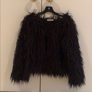 Black fur jacket